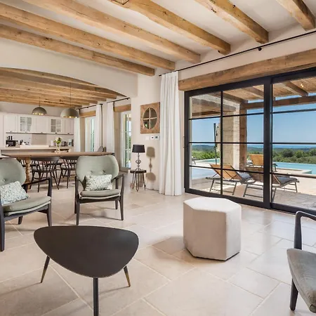 Zelena With Panoramic Seaview And Big Pool Вилла *