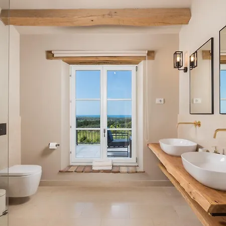 Vila Zelena With Panoramic Seaview And Big Pool Bale