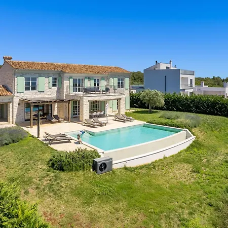 Vila Zelena With Panoramic Seaview And Big Pool