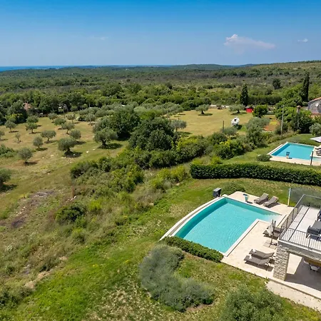 Vila Zelena With Panoramic Seaview And Big Pool *