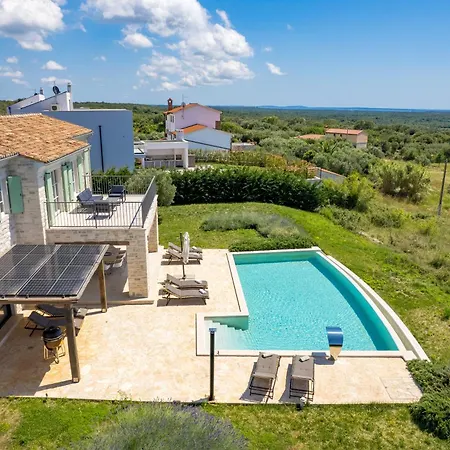 Vila Zelena With Panoramic Seaview And Big Pool