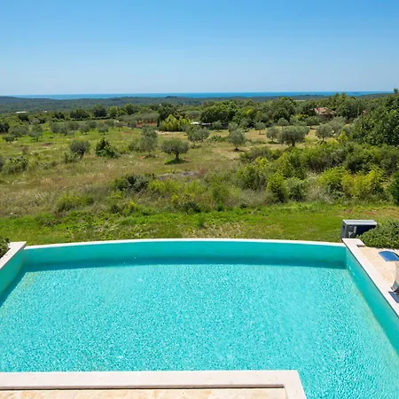Vila Zelena With Panoramic Seaview And Big Pool
